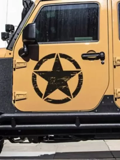 50cm Big Stickers on Cars Army Star Distressed Decal for Jeep Sticker Large Vinyl  Hood Graphic Body Fits Most Vehicles