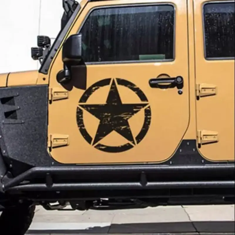 50cm Big Stickers on Cars Army Star Distressed Decal for Jeep Sticker Large Vinyl Hood Graphic Body Fits Most Vehicles