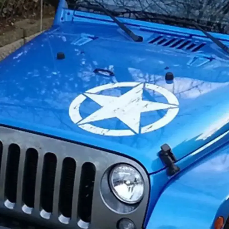 50cm Big Stickers on Cars Army Star Distressed Decal for Jeep Sticker Large Vinyl Hood Graphic Body Fits Most Vehicles - Image 2
