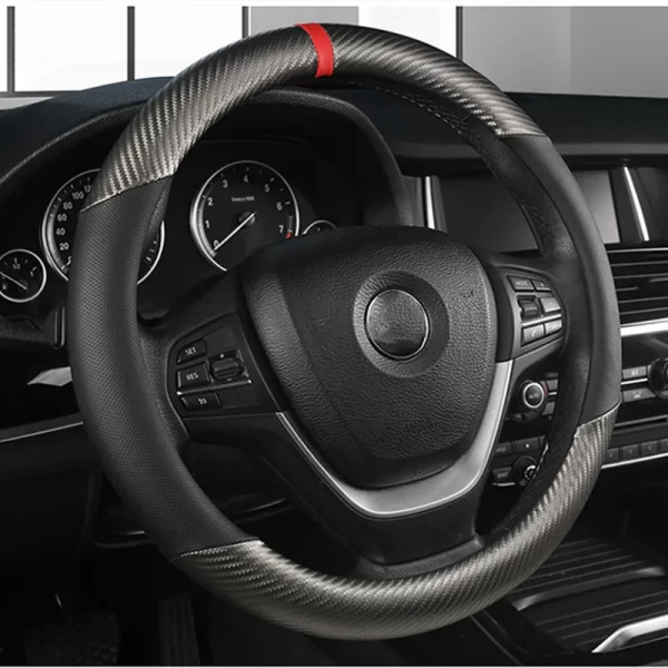 Fashion Universal Car Steering Wheel Cover Breathable Anti Slip Car Decoration Suitable 37-38cm Steering Wheel Cover Accessories - Image 4