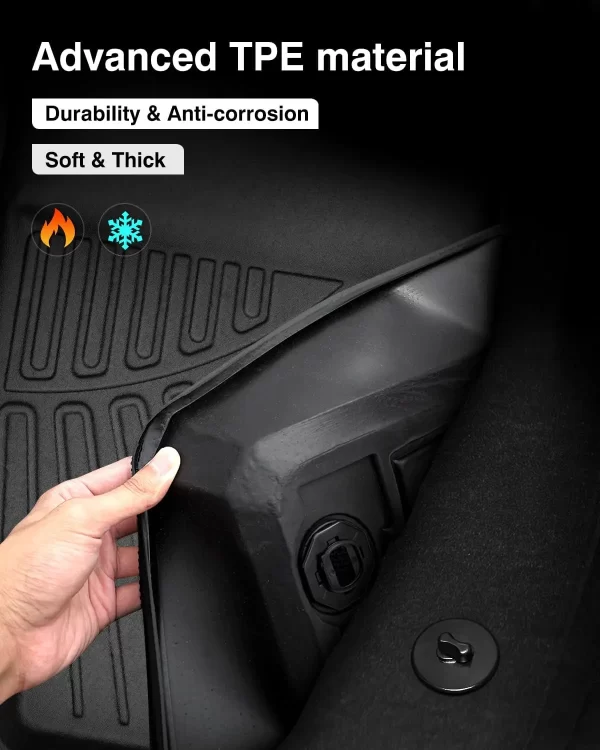 Car TPE Floor Mats For Chevy Silverado / GMC Sierra 1500 2500HD 3500HD 2019-2025 All-weather Protection Auto Floor Mats Liners - Image 3
