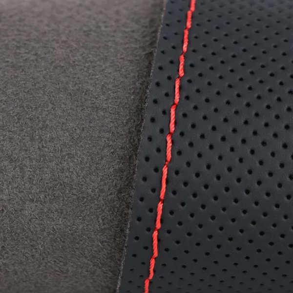 Handmade 37-39cm Car Steering Wheel Cover,Perforated Microfiber Leather, Breathable And Non-Slip Steering Wheel Protector - Image 3