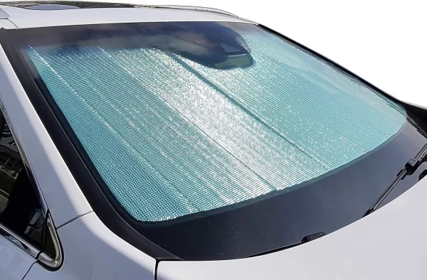 Autotech Park Foldable Sunshade Compatible with 2018-2024 Tesla Model 3, Custom-fit Windshield Sun Shade
