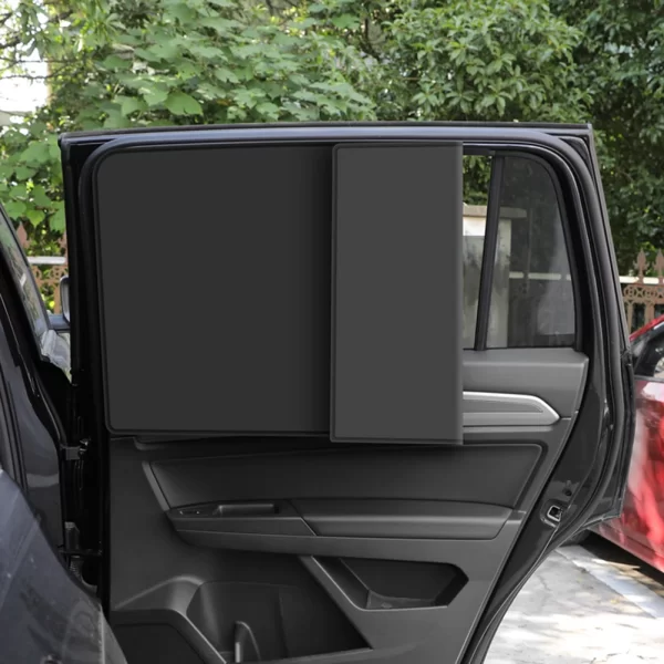 2PCS Car Sunshade Curtains Summer Protection Window Magnetic Suction Sunshade Side Window Cover Sun Visor Front Rear Auto - Image 4