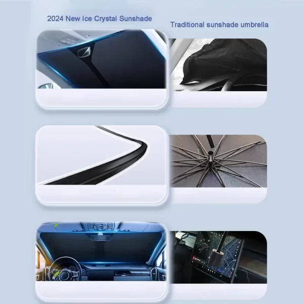 Car Sun Visor Window Block Shades Protector Windshield Visor Sun Shade UV Block Heat Insulation Windscreen Protector For Rvs - Image 4