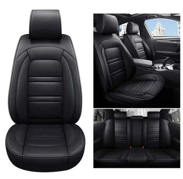 Universal 5-Seat PU Leather Car Seat Covers Full set Front Rear Seat Cushion Anti-scratch Protection Four Season - Image 2