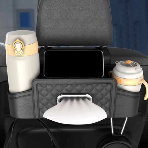 Car Back Seat Organizer Storage Box Universal Car Backseat Organizer Tissue Pocket Car Accessories Auto Interior Decoration - Image 4