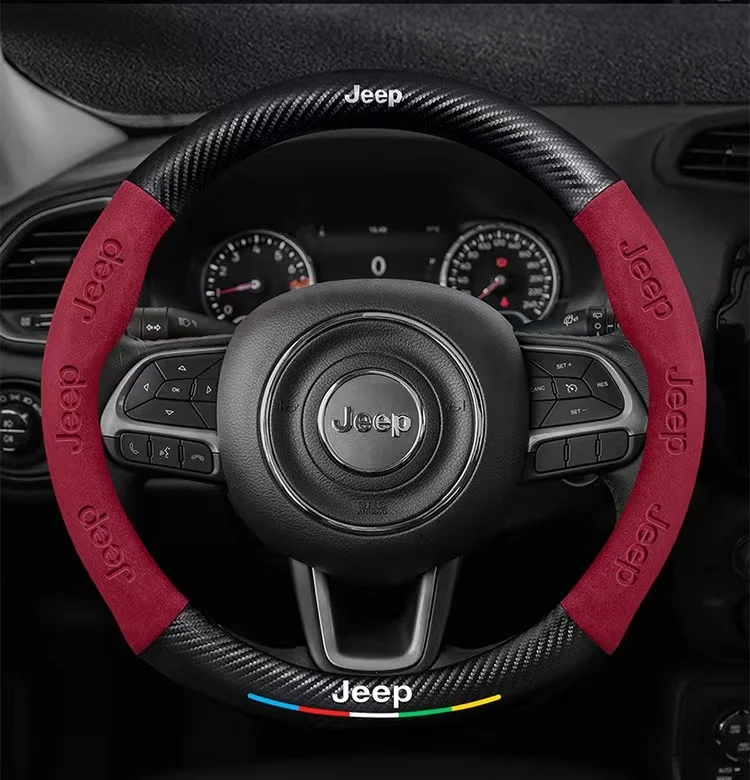 Car Steering Wheel Cover For Jeep Grand Cherokee XJ Renegade Compass Wrangler JK TJ Patriot SRT Trail Hawk Auto Accessories - Image 2