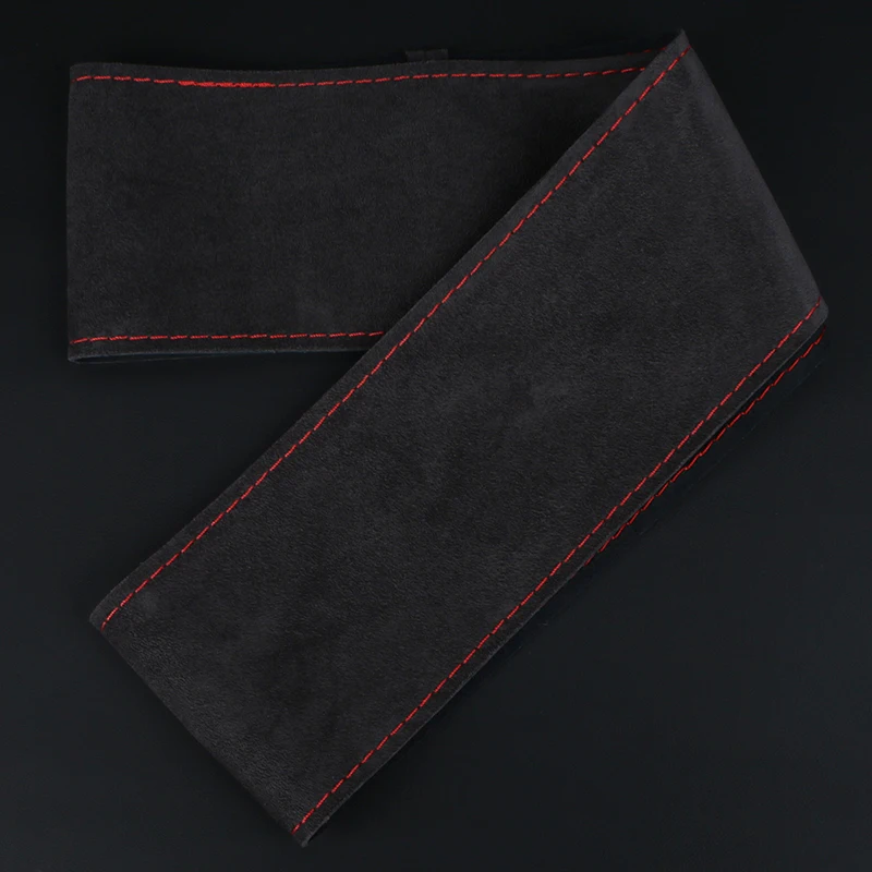 DIY Suede Car Steering Wheel Cover 15 inch Auto Steering Wheel Wrap With Needle Thread Four Season Universal Car Accessories - Image 8