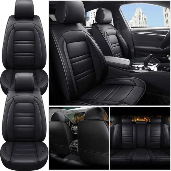 Universal 5-Seat PU Leather Car Seat Covers Full set Front Rear Seat Cushion Anti-scratch Protection Four Season - Image 11