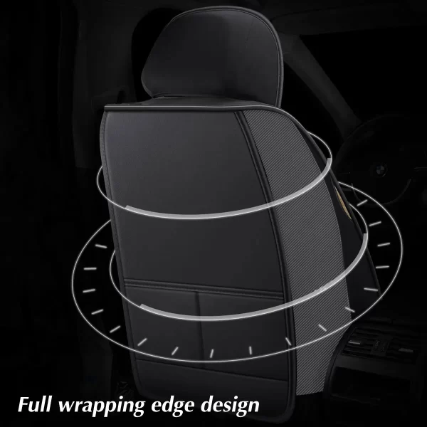 1X PU Leather Front Car Seat Cover Universal Automobiles Seat Covers Seat Chair Cushion Protetor Mat for BMW/Audi/Ford - Image 5