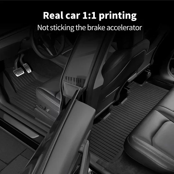 Design for Tesla Floor Mat Model Y 2020-2024 Car Trunk Mat Luggage Mat TPE Waterproof Anti-Slip Set Floor Liner Mat Accessories - Image 5