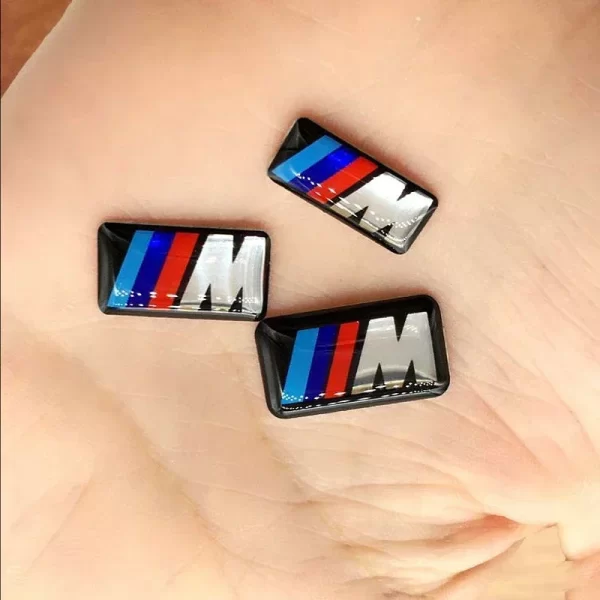 2PCS 5PCS BMW E46 E39 E38 E90 E60 E36 F30 F20 M Logo Car Steering Wheel Wheel Center Emblem Badge Sticker Decal Styling - Image 4