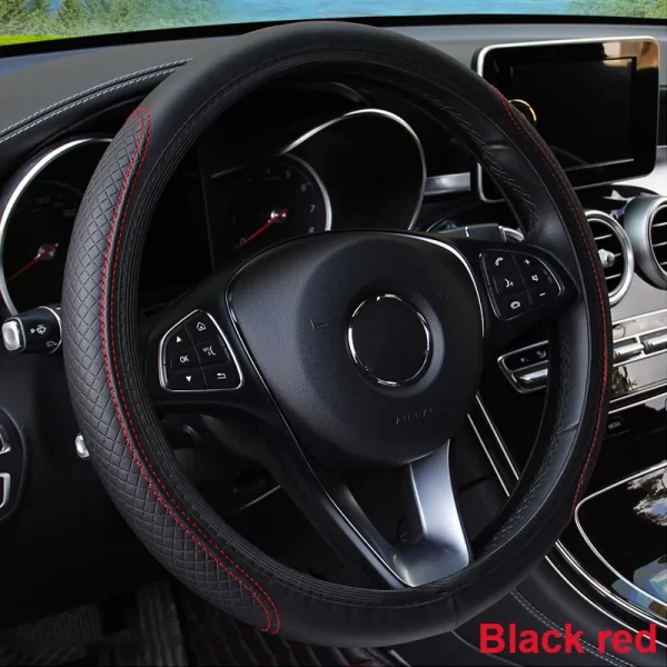 Universal Car Steering Wheel Cover Microfiber Leather Protection Cover Anti Slip Breathable for 37-39cm Steering Wheel Protector - Image 11