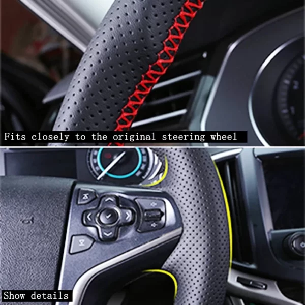 Customize Microfiber Leather Car Steering Wheel Cover For Toyota Avalon Camry 2018-2022 Crown 2018-2022 Corolla 2018-2022 RAV4 - Image 2