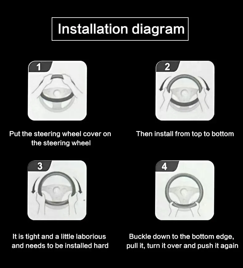 Car Steering Wheel Cover For Jeep Grand Cherokee XJ Renegade Compass Wrangler JK TJ Patriot SRT Trail Hawk Auto Accessories - Image 6