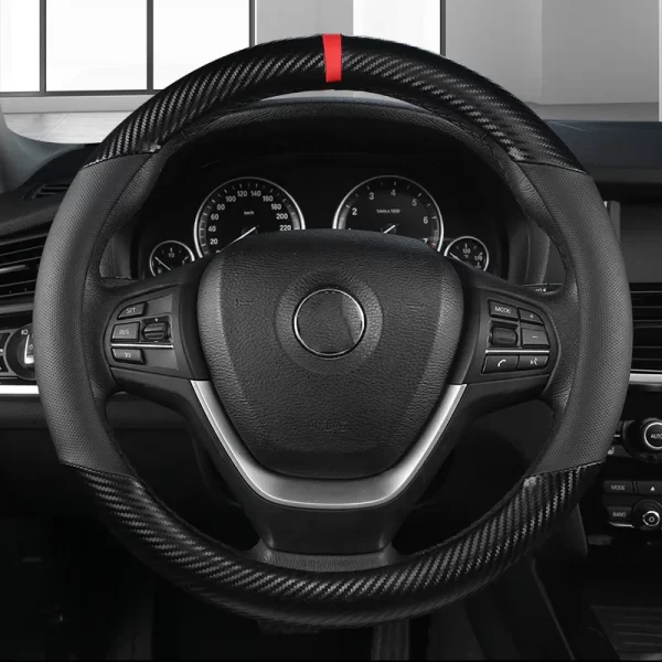 Fashion Universal Car Steering Wheel Cover Breathable Anti Slip Car Decoration Suitable 37-38cm Steering Wheel Cover Accessories - Image 2