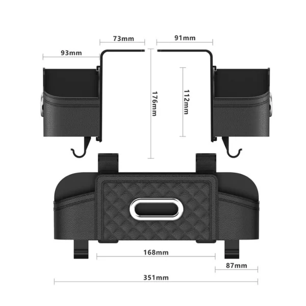 Car Back Seat Organizer Storage Box Universal Car Backseat Organizer Tissue Pocket Car Accessories Auto Interior Decoration - Image 6