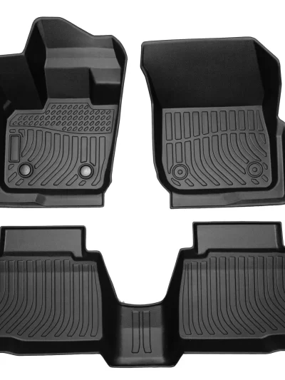 3D Floor Mats for 2017-2020 Ford Fusion Waterproof All Weather TPE Rubber Liner