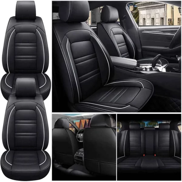 Universal 5-Seat PU Leather Car Seat Covers Full set Front Rear Seat Cushion Anti-scratch Protection Four Season - Image 10