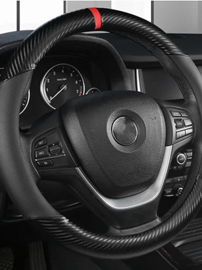 Fashion Universal Car Steering Wheel Cover Breathable Anti Slip Car Decoration Suitable 37-38cm Steering Wheel Cover Accessories