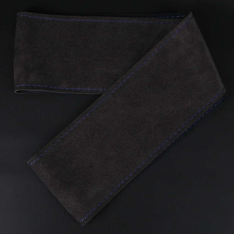 DIY Suede Car Steering Wheel Cover 15 inch Auto Steering Wheel Wrap With Needle Thread Four Season Universal Car Accessories - Image 9