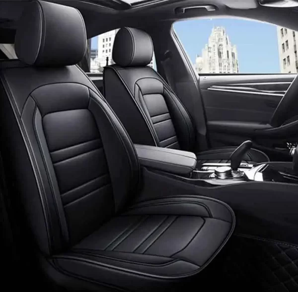 Universal 5-Seat PU Leather Car Seat Covers Full set Front Rear Seat Cushion Anti-scratch Protection Four Season - Image 4