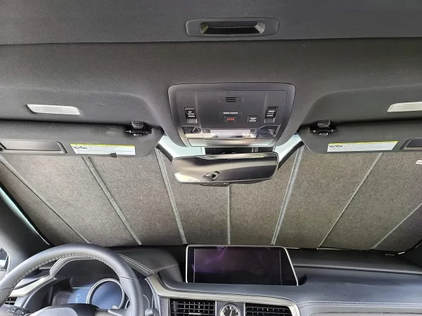 Autotech Park Foldable Sunshade Compatible with 2018-2024 Tesla Model 3, Custom-fit Windshield Sun Shade - Image 6