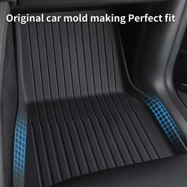 Design for Tesla Floor Mat Model Y 2020-2024 Car Trunk Mat Luggage Mat TPE Waterproof Anti-Slip Set Floor Liner Mat Accessories - Image 3