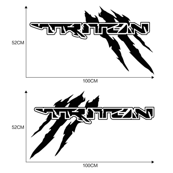 2pcs Pick Up Stickers 4x4 Vehicle Graphics Decals for Mitsubishi L200 TRITON CLAWMARK Pickup Truck Vinyl Accessories stickers - Image 3