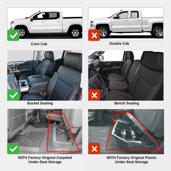 Car TPE Floor Mats For Chevy Silverado / GMC Sierra 1500 2500HD 3500HD 2019-2025 All-weather Protection Auto Floor Mats Liners - Image 7