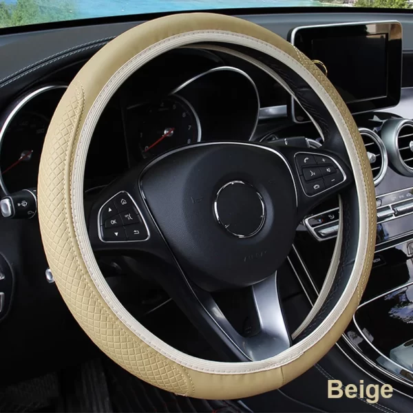 Universal Car Steering Wheel Cover Microfiber Leather Protection Cover Anti Slip Breathable for 37-39cm Steering Wheel Protector - Image 8