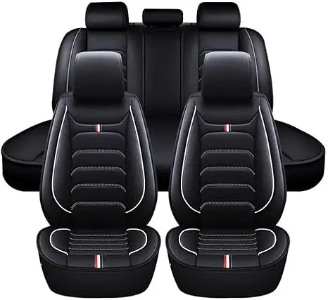 JHLU Universal Car Seat Cover 5-Seat Car Seat Covers Faux Leather Full Set Waterproof for All Car Models Auto Accessories Interi - Image 8