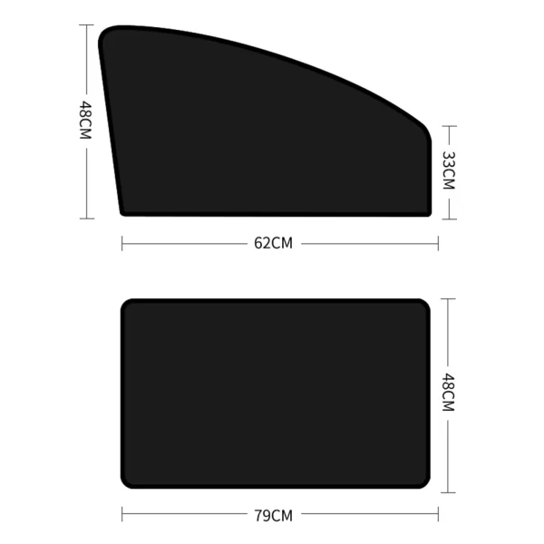 2PCS Car Sunshade Curtains Summer Protection Window Magnetic Suction Sunshade Side Window Cover Sun Visor Front Rear Auto - Image 6