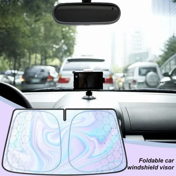 Front Windshield Sun Shade Front Window Cover Sunshade Foldable Car Seat Full Shield Blocks Max UV Rays And Keeps Your Vehicle - Image 3