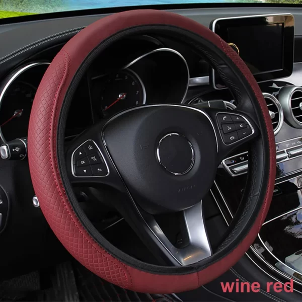 Universal Car Steering Wheel Cover Microfiber Leather Protection Cover Anti Slip Breathable for 37-39cm Steering Wheel Protector - Image 9