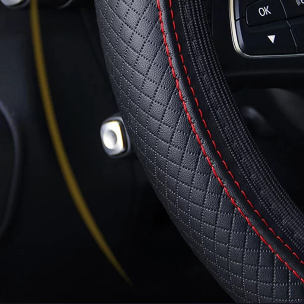 Universal Car Steering Wheel Cover Microfiber Leather Protection Cover Anti Slip Breathable for 37-39cm Steering Wheel Protector - Image 2