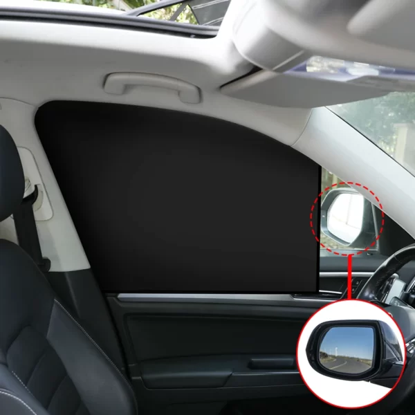 2PCS Car Sunshade Curtains Summer Protection Window Magnetic Suction Sunshade Side Window Cover Sun Visor Front Rear Auto - Image 2