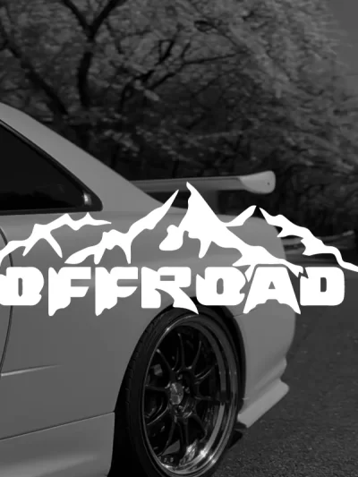 Mountain Graphic Off Road Vinyl Decal de
