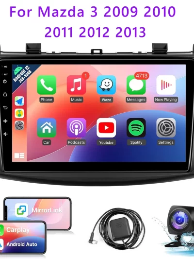9 Inch Wireless Car Radio for Mazda 3 2009-2013 CarPlay Android Auto Touch Screen