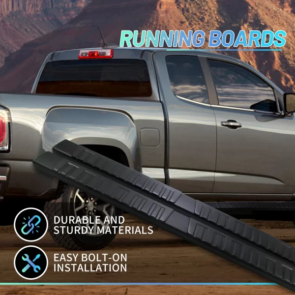Side Step Running Boards for 15-22 Colorado/Canyon Extended Cab Aluminum,L+R - Image 3