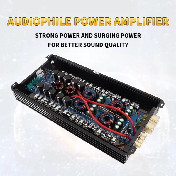 Car maximum power 2500W single-channel car audio amplifier, low distortion, smooth sound quality, Class D high-power car power a - Image 4