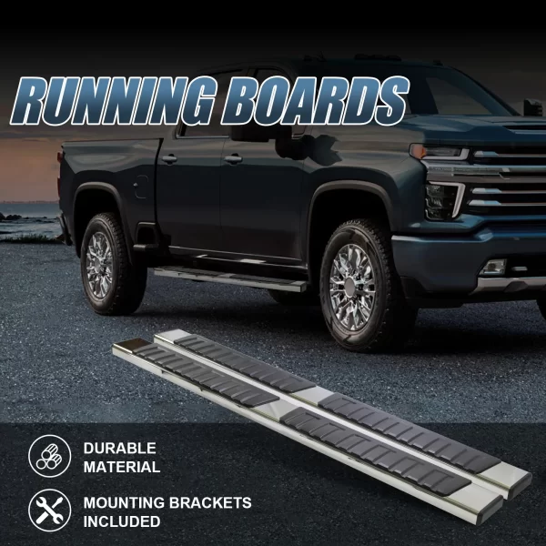 Step Bar Running Board for 19-23 Silverado/Sierra 1500 2500HD 3500HD Crew Cab - Image 3