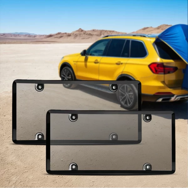 2Pcs License Plate Protector with Screw Caps Cover Kit - Image 3