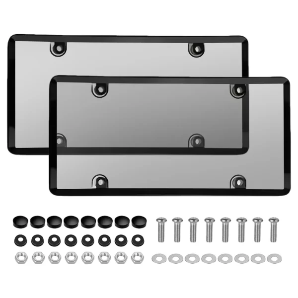 2Pcs License Plate Protector with Screw Caps Cover Kit - Image 9