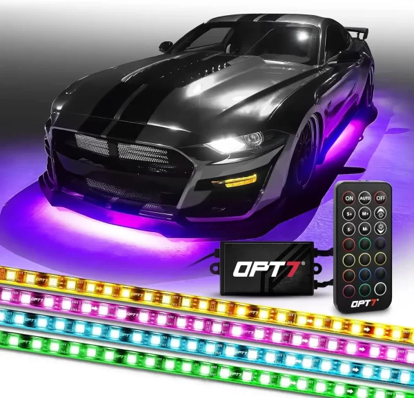 OPT7 Aura Flexible Underglow Car Lights with APP & Remote Control