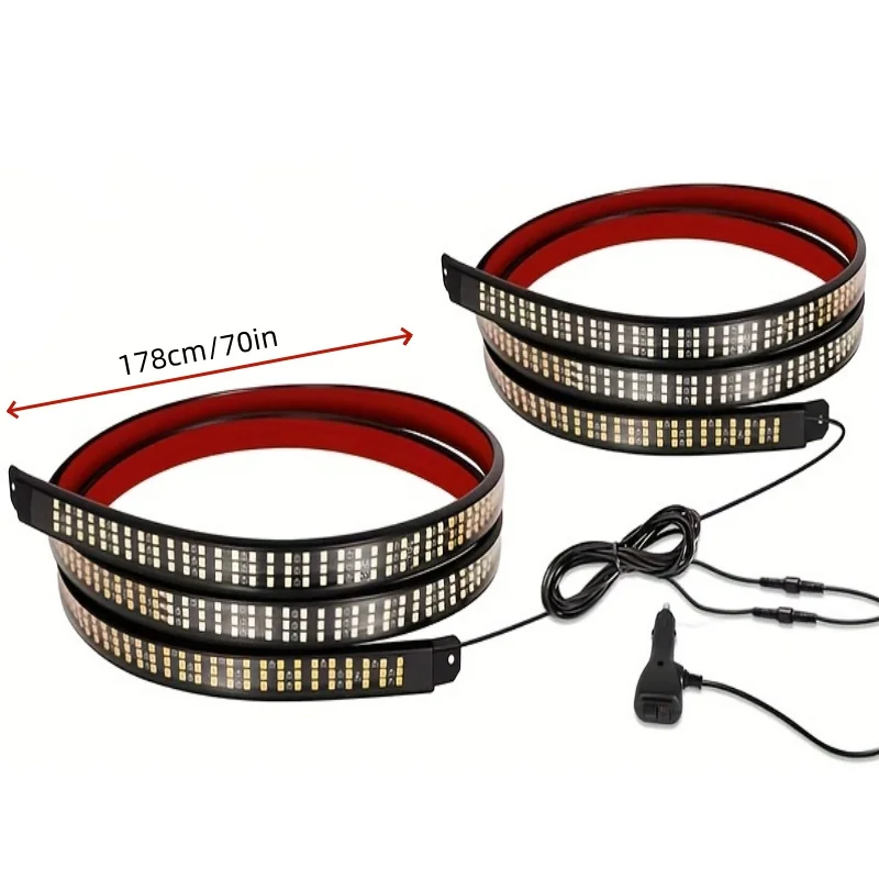 2pcs 71in multicolor Emergency Truck LED Light Bar Flashing Hazard Safety Side Light For Trucks Construction Vehicles Pickup SUV - Image 2