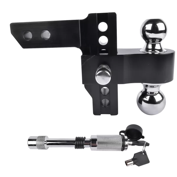 AP03 Black Trailer Hitch Fits 2-Inch Receiver, 6-Inch Drop/Rise Drop Hitch 12,500 LBS GTW Tow Hitch, 2" and 2-5/16" Hitch Balls - Image 4