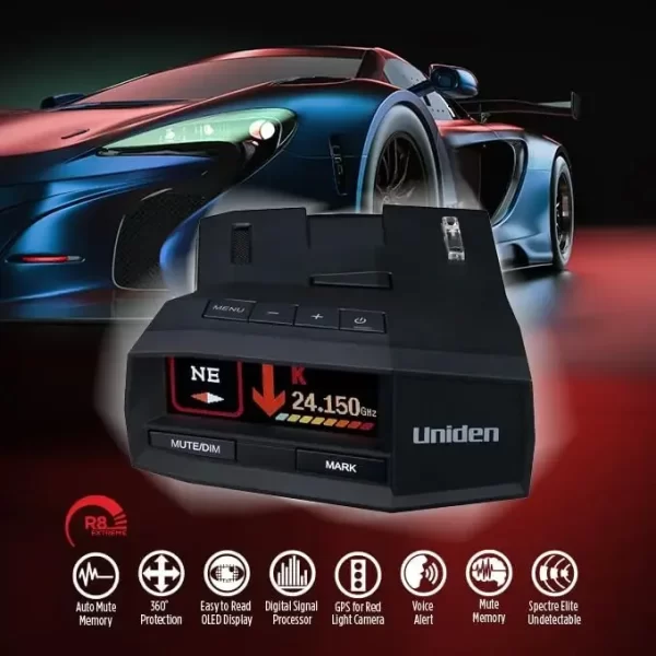R8 Extreme Long-Range Radar/Laser Detector, Dual-Antennas Front & Rear Detection , Built-in GPS W/Real-Time Alerts,HOT - Image 2