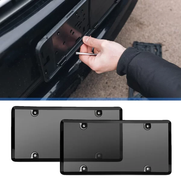 2Pcs License Plate Protector with Screw Caps Cover Kit - Image 5